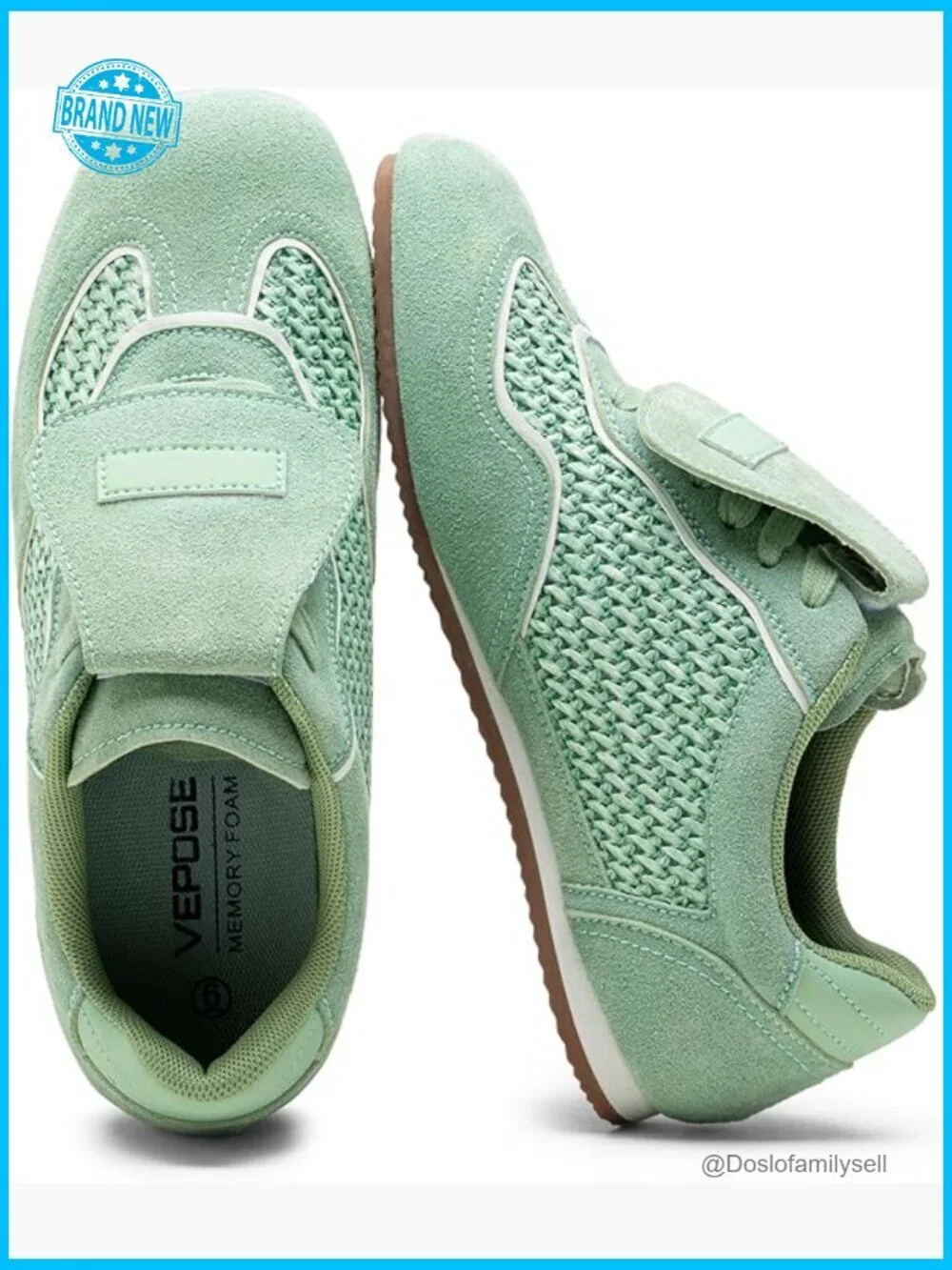 Retro Square Toe Sneakers Suede Trainers Removable Flap Arch Support Walking